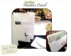 scallop shutter card & dl box envelope template/sections