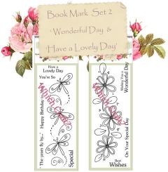 which craft? book mark size stamps set of 2 - wonderful day & have a lovely day