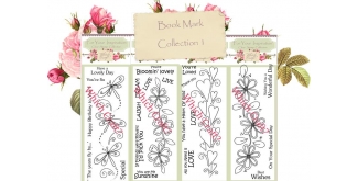 Which Craft? Book Mark Size Stamp Set of 4- 'You're Loved', 'Live, Laugh, Love', 'Wonderful Day' and 'Have a Lovely Day'
