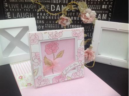 Tent Reccesed Card using Bella Rose designer papers and our Bella Rose stamp collection